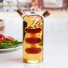 Garrafa de vinagre de molho de soja de vidro resistente ao calor soprada à mão criativa uma panela de óleo selada de dupla utilização pote de tempero molho de vinagre pote de óleo
