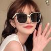 Nuevas Gafas de Sol Metálicas Verticales de Clavo de Arroz, Gafas de Sol Cuadradas de Marco Grande de Moda Estilo Coreano, Gafas de Puesto Callejero de Bienestar para Transmisión en Vivo