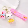 Novo Pingente de Gatinho Desenho Animado Boneca Atacado Chaveiro Hello Kitty Fofo Pingente para Bolsa Secundária