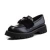 Mocasines Invierno 2025 Nuevo Terciopelo Zapatos Pequeños de Cuero Casual Zapatos de Cuero Genuino para Mujer Boca Baja Moda Zapatos Mary Jane