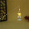 Lanterna Luminosa Hairpin Estilo Antigo Novo Chinês Hanfu Headwear Palace Lâmpada Traseira Cabeça Disco Hairpin Ano Novo Passo