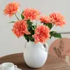 Sensación de Lujo Ligero, Flor Artificial de Dalia Hidratante, Flor Artificial para Decoración de Bodas, Accesorios de Fotografía para el Hogar, Arte Floral de Escritorio, Flor Artificial