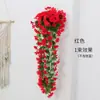 Flores Falsas de Plástico al por Mayor Transfronterizas Flores de Hortensia enredaderas de Seda Decoración para Sala de Estar Interior Muebles Colgantes de Pared Simulados de Violeta