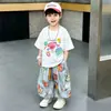 Conjunto de Verano para Niños 2026 Nuevo Estilo Coreano Ropa de Verano Elegante para Bebé Pantalones Finos de Manga Corta Anti-Mosquitos Conjunto de Dos Piezas