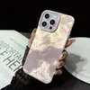 Funda para Teléfono Móvil IMD con Patrón de Papel de Estaño y Marco de Color Adecuada para iPhone15PROMAX Tendencia 14 Personalidad 12 Agujero Grande 11