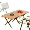 Mesa Dobrável para Exterior, Mesa Tipo Rolinho de Ovo, Equipamento Portátil para Piquenique e Camping, Suprimentos de Jardim, Mesa para Churrasco, Leve