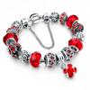 Panjia joyería de aleación de zinc de estilo étnico nuevo europeo y americano joyería de agujero grande pulsera diy con cuentas fabricante femenino