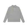 Suéter de punto casual de manga larga con solapa para hombre, suéter de punto texturizado de manga larga, suéter básico de color liso vintage a la moda