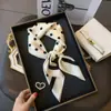 Bufanda de seda cuadrada de seda, bufanda fina de alta calidad para mujer, elegante bufanda con estampado, protección para el cuello, bufanda decorativa, venta al por mayor