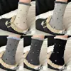Calcetines de media pantorrilla para mujer, Calcetines largos versátiles de encaje suave con lunares para primavera y otoño, Calcetines Retro Dopamina de boca ancha para usar con ropa de exterior