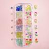 Joyería para uñas de media perla tamaño 6 cajas nueva hecha a mano DIY horquilla funda para teléfono bolsa de material de decoración de uñas