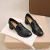 Mocasines retro de tacón grueso para mujer, nueva colección otoño 2026, zapatos pequeños de cuero estilo británico, planos de punta cuadrada de tacón medio, versátiles para el trabajo