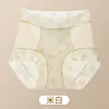 Pantaletas Sexy Antibacterianas de Seda Helada para Mujer, Sin Costuras, de Cintura Alta, Control de Abdomen, con Encaje, Entrepierna Extra Larga, Tallas Grandes, Ultradelgadas para Verano