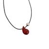 Colar com pingente de gota d'água vermelha Ankora estilo coreano, simples, feminino, de alta qualidade, com todos os tipos de acessórios de corrente de lã de luxo e leve