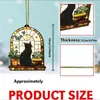 Decoraciones Navideñas de Animales, Nuevos Adornos Navideños de Madera Transfronterizos, Adornos Colgantes Navideños de Gato en Taza de Té Negra