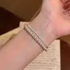 Pulseira redonda de pérolas com contas estilo coreano, luxo leve, de alta qualidade, moderna e requintada, suave e versátil, joia elegante para mulheres