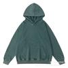 Sudadera Pesada de Algodón 360g Teñida con Cera para Otoño e Invierno para Hombres y Mujeres, Sudadera de Color Sólido Holgada con Hombros Caídos, Sudadera con Capucha de Marca de Moda Vintage Estilo Americano