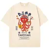 Camiseta Gráfica Divertida Polvo Bêbado Osaka Dotonbori Lavagem Vintage Japão Harajuku Manga Curta Unissex Algodão