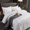 2024 hotel cinco estrellas casa de huéspedes hotel ropa de cama sábanas blancas funda de edredón fabricantes venta al por mayor hotel juego de cuatro piezas