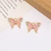 Colgante de Mariposa con Incrustaciones de Diamantes y Goteo de Aceite de Aleación para Pulsera y Pendientes DIY de Conservación de Color Colgante de Borla Personalizado Accesorios de Joyería Venta al por Mayor