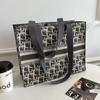 Bolsa de ombro houndstooth de alta qualidade 2025 nova moda bolsa de tricô grande capacidade bolsa tote portátil varejo atacado