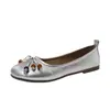 Zapatos planos de moda con hebilla cuadrada hueca para mujer, zapatos Mary Jane de corte bajo sin cordones para otoño, zapatos de vestir de estilo francés para mujer