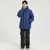 Llegada Nueva Invierno 2024 Traje de Esquí para Mujer Tabla Única Cortavientos Impermeable Algodón Cálido Ropa de Esquí Conjunto de Pantalones para Hombre