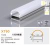 Luz Linear LED Triangular de 45 Graus com Iluminação Oblíqua, Calha Linear Suspensa de 90 Graus, Montagem em Superfície, Não Requer Recorte, Tira de Luz Linear para Gabinete em V