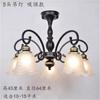Lustre de ferro forjado estilo europeu country americano retrô simples sala de estar sala de jantar quarto escadas 356810-lâmpadas de cabeça frete grátis
