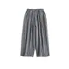 Pantalones Cropped de Pierna Ancha Estilo Zanahoria, Transpirables, Cómodos, Holgados, Artísticos, Casuales, de Doble Gasa de Algodón Puro, Estilo Japonés, para Viajes, para Mujer