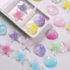 Pequeña Estrella de Mar Concha Resina Accesorios Transparente Brillo Estrella de Mar DIY Sombrero Hebilla de Zapato Bolsa Pasador Accesorios Al por Mayor
