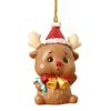 Enfeites de Natal Pingente Animal Acrílico Decoração para Pendurar na Árvore de Natal Desenho Animado Decorações de Natal Acrílico
