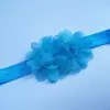 Diadema para Bebé Estilo Coreano Flor de Gasa Accesorios para el Cabello Infantiles Princesa Elástica Diadema para Niña Bebé Color Sólido Cubrecabezas Venta al por Mayor