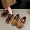 Zapatos Birkenstock de suela gruesa de cobertura total para mujer, nuevo estilo otoño 2026, para personas bajitas, slip-ons cómodos, mocasines de plataforma