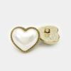 Botones Metálicos de Corazón de Durazno Tops de Mujer Botones de Suéter Ropa de Lana Versátiles Decorativos Botones de Corazón Dorado Accesorios