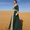 7013 Vestido Bordado con Encaje y Dobladillo Amplio, Estilo Elegante y Vintage, Ropa de Vacaciones para Mujer