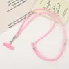 Nuevo Color de Moda Tejido a Mano Cadena Cruzada Unisex Colgante para Teléfono Móvil Colgante de Bolsa Ajustable Cordón