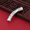 Prata Pura 999 Vintage Novo Estilo Chinês Auspicioso Tubo de Prata Curvo Meio Bracelete DIY Pulseira Tendência Nacional Corda de Mão Acessórios de Joias de Prata