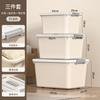 Caja de Almacenamiento con Ruedas para Uso Doméstico, Juguetes, Ropa y Artículos Varios, Caja de Almacenamiento de Plástico de Gran Capacidad con Tapa