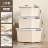 Caja de Almacenamiento, Caja Organizadora con Ruedas, Caja de Almacenamiento de Plástico de Gran Capacidad con Tapa para Uso Diario en el Hogar, Juguetes, Ropa