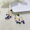 Brincos Coloridos de Verão Coração de Menina Dopamina Personalizado Cor Contrastante Brincos Interessantes Brincos Longos de Miçangas