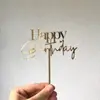 Inserto de Acrílico Nuevo Ins Transfronterizo Feliz Cumpleaños Decoración para Hornear Inserto para Pastel de Cumpleaños