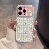 Adecuado para Apple 18Promax Patrón de Lunares de Dibujos Animados Conejo Gato Kt Funda Rígida y Blanda para Teléfono Móvil iPhone Personalización UV