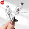 Protector de Cable de Datos con Patrón de Gato para Cable de Carga, Antirotura y Antivoracidad, Adecuado para Ty