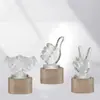 Trofeo de Cristal Creativo Hecho a Medida Decoración de Premio para Reunión Anual Estilo Nórdico Placa de Vidrio Regalo de Empresa Premio Grabado