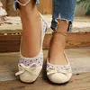 Zapatos sin cordones cómodos de suela plana transfronterizos de talla grande con lazo, zapatos casuales de malla fina de lunares para mujer Otoño 2026