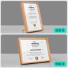 Moldura de certificado de honra A4 Moldura de certificado de prêmio Moldura de mesa de vidro de cristal de madeira maciça de alta qualidade Moldura de foto de autorização