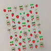 Pegatinas para Uñas con Lazo de Cereza Transfronterizas, Adhesivas Planas Versátiles con Lazo de Fresa, Estilo Dh