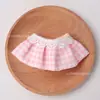 Roupas para Boneca de 10cm Saia Xadrez Boneca de Algodão Mini Saia Floral Kitty Boneca Brinquedo da Moda Acessórios de Roupa para Boneca Zsiga