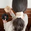 Scrunchie Grande de Satén Estilo Coreano de Alta Gama de Color Sólido Alta Elasticidad para Moño Accesorio para el Cabello